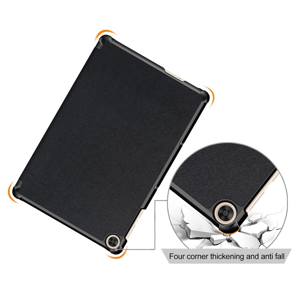 Til Honor Pad X8 / X8 Lite / Huawei MatePad T 10 PU læder Treflold Stand Cover Anti-drop Tablet Beskyttelsescover