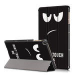For Honor Pad X8 / X8 Lite / Huawei MatePad T 10 Pattern Printing PU Leather Trifold Stand Cover Fall-proof Tablet Protective Case