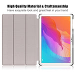 For Honor Pad X8 / X8 Lite / Huawei MatePad T 10 Pattern Printing PU Leather Trifold Stand Cover Fall-proof Tablet Protective Case