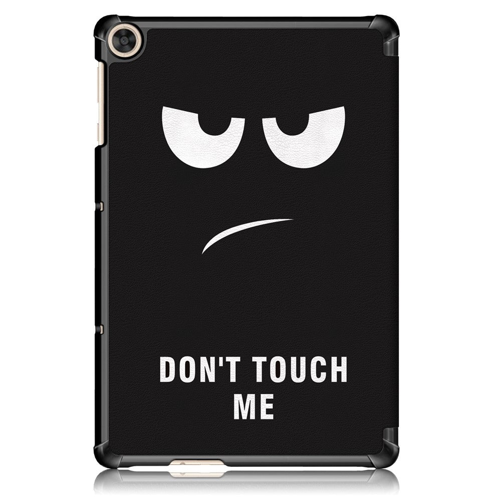 For Honor Pad X8 / X8 Lite / Huawei MatePad T 10 Pattern Printing PU Leather Trifold Stand Cover Fall-proof Tablet Protective Case