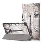 For Honor Pad X8 / X8 Lite / Huawei MatePad T 10 Pattern Printing PU Leather Trifold Stand Cover Fall-proof Tablet Protective Case