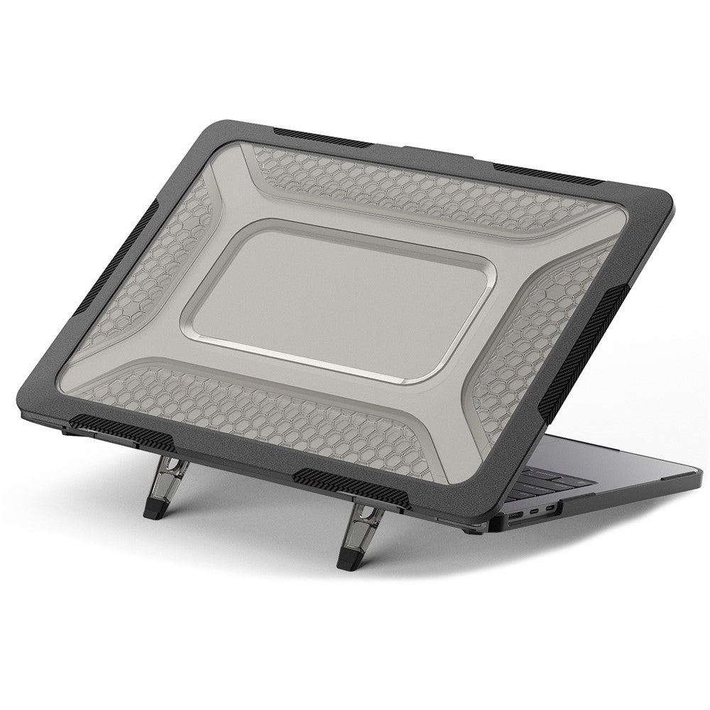 Til MacBook Air 13 tommer (2026) A3449 / (2025) A3240 / (2024) A3113 / (2022) A2681 beskyttelsescover ridsefast laptop hardcase i PC med støtteben