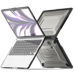 Til MacBook Air 13 tommer (2026) A3449 / (2025) A3240 / (2024) A3113 / (2022) A2681 beskyttelsescover ridsefast laptop hardcase i PC med støtteben