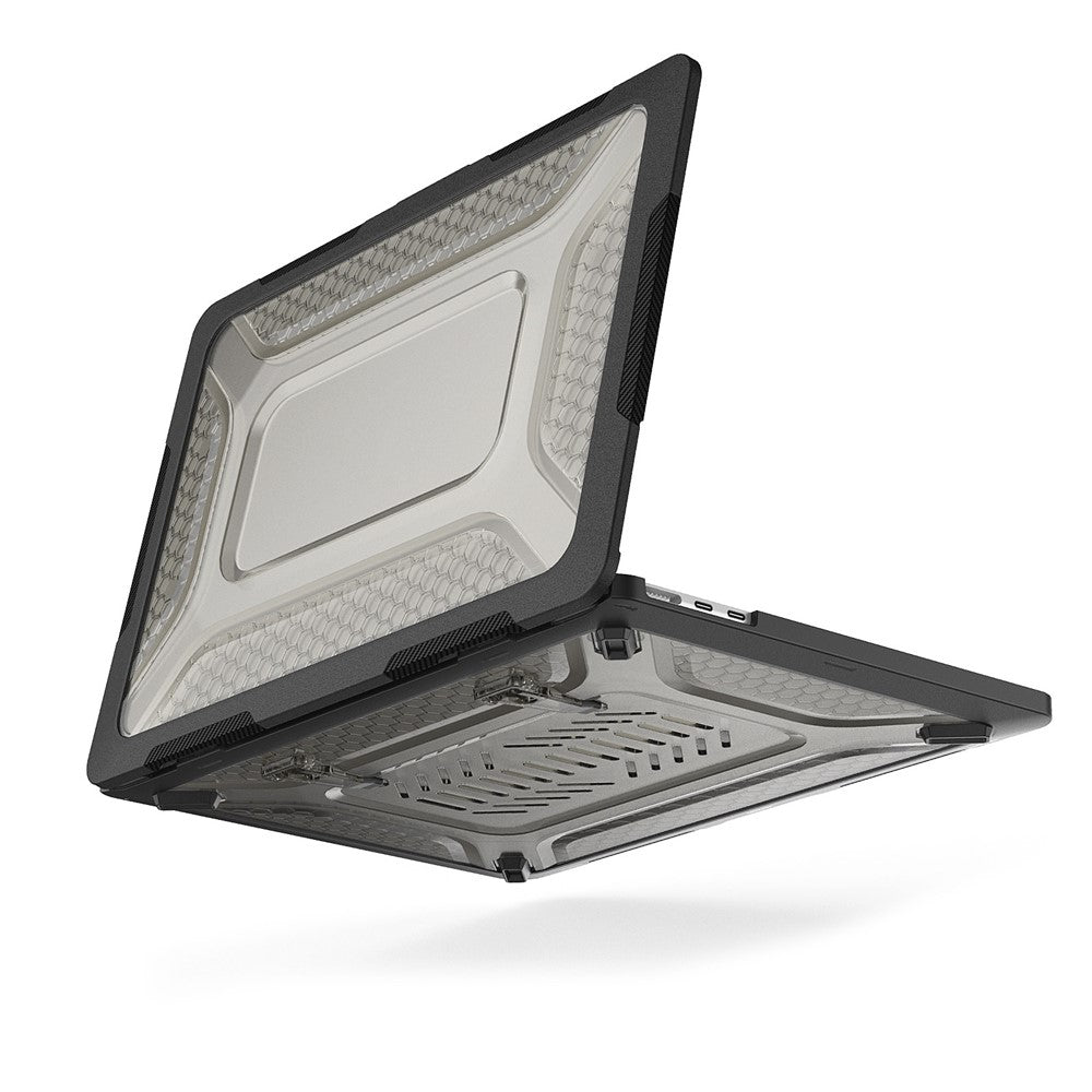 Til MacBook Air 13 tommer (2026) A3449 / (2025) A3240 / (2024) A3113 / (2022) A2681 beskyttelsescover ridsefast laptop hardcase i PC med støtteben