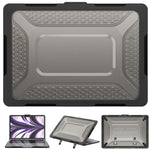Til MacBook Air 13 tommer (2026) A3449 / (2025) A3240 / (2024) A3113 / (2022) A2681 beskyttelsescover ridsefast laptop hardcase i PC med støtteben