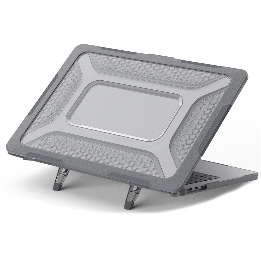 Til MacBook Air 13 tommer (2026) A3449 / (2025) A3240 / (2024) A3113 / (2022) A2681 beskyttelsescover ridsefast laptop hardcase i PC med støtteben