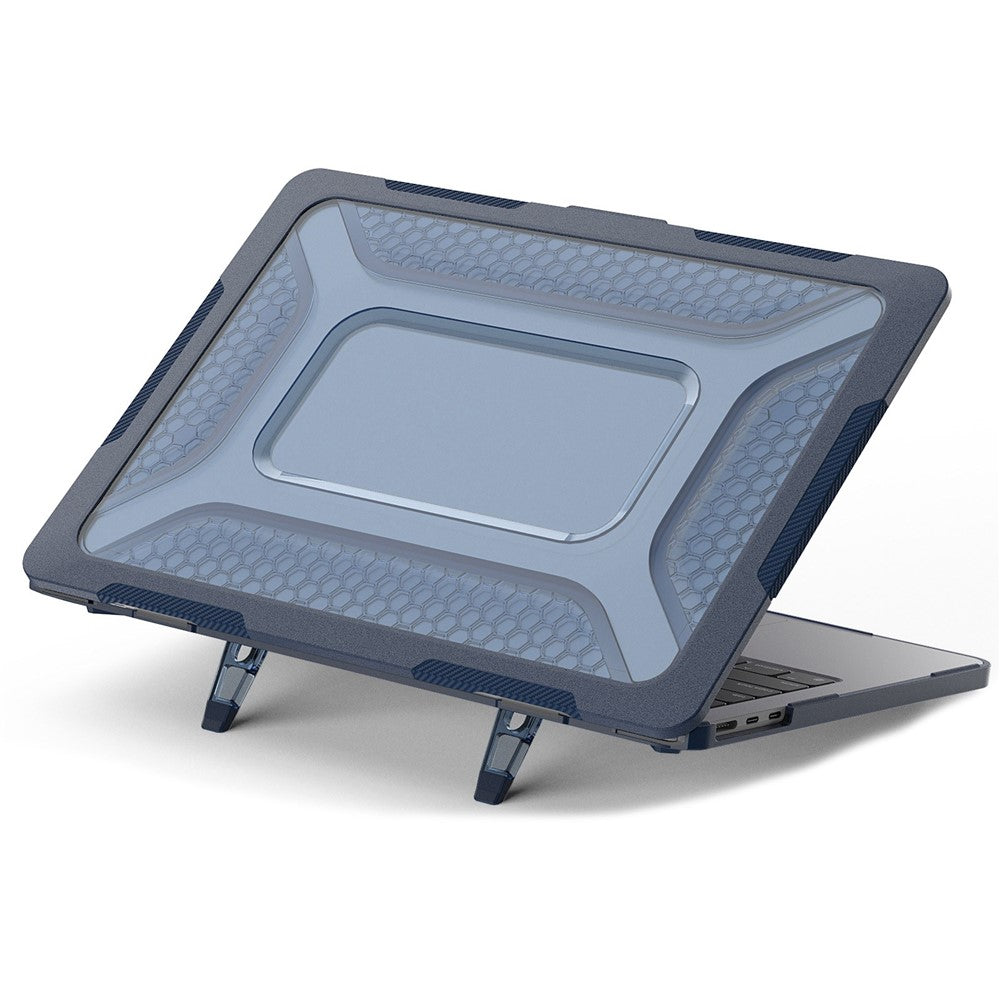 Til MacBook Air 13 tommer (2026) A3449 / (2025) A3240 / (2024) A3113 / (2022) A2681 beskyttelsescover ridsefast laptop hardcase i PC med støtteben