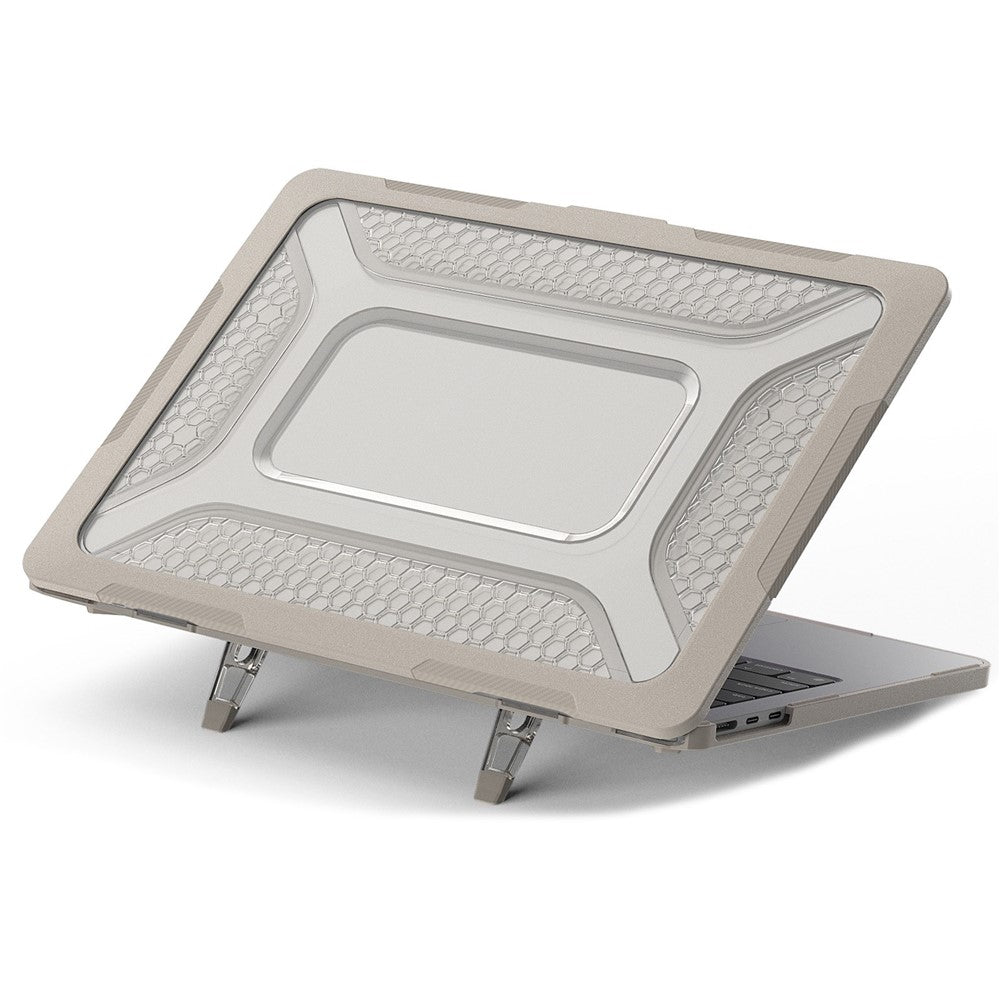Til MacBook Air 13 tommer (2026) A3449 / (2025) A3240 / (2024) A3113 / (2022) A2681 beskyttelsescover ridsefast laptop hardcase i PC med støtteben