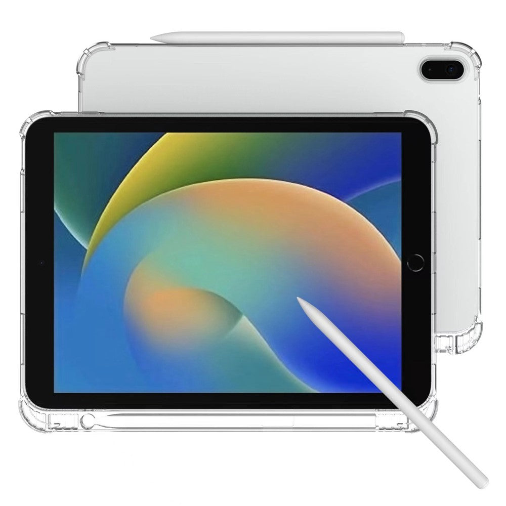Til iPad (2025) / iPad 10.9 (2022) Blødt TPU Beskyttelsescover Forsterkede Hjørner Anti-ridse Ultralette Tabletcover med Blyantholder