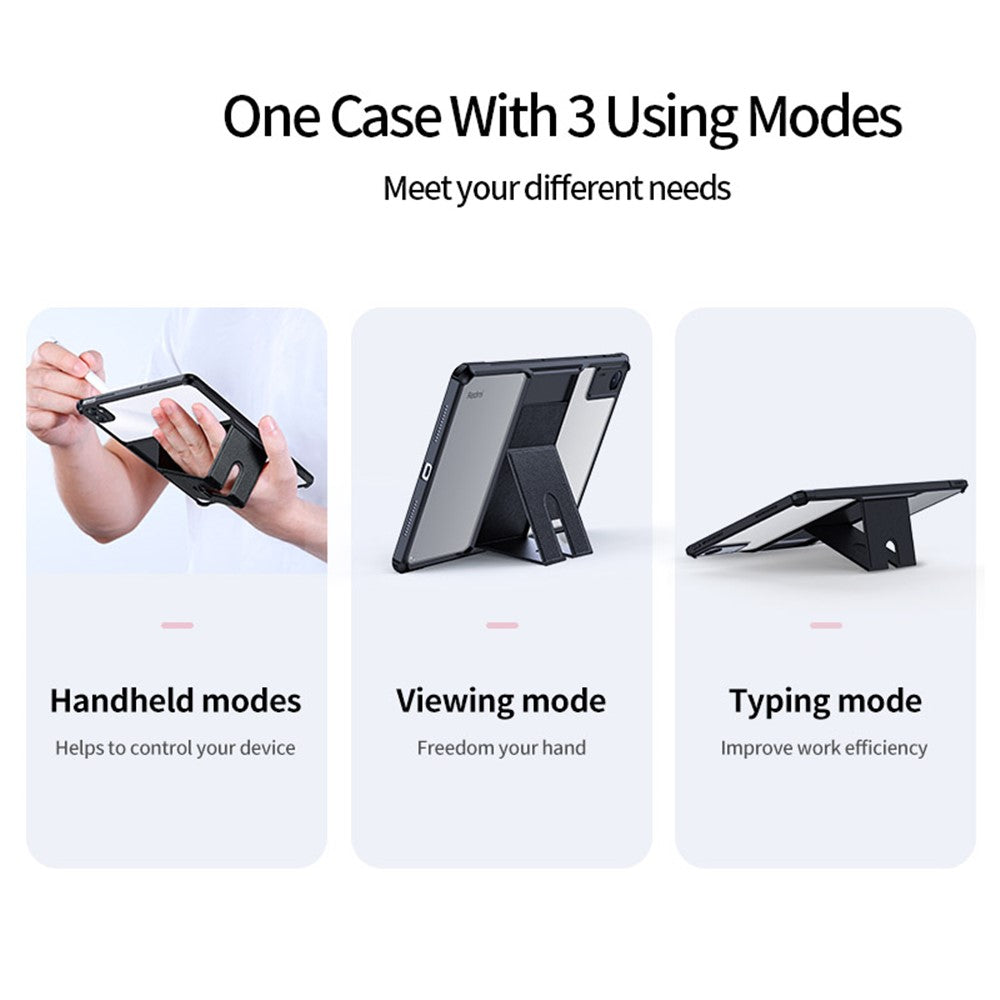 XUNDD For Xiaomi Redmi Pad Air Cushion Kickstand Tablet Case TPU + Acrylic Anti-drop Protective Cover