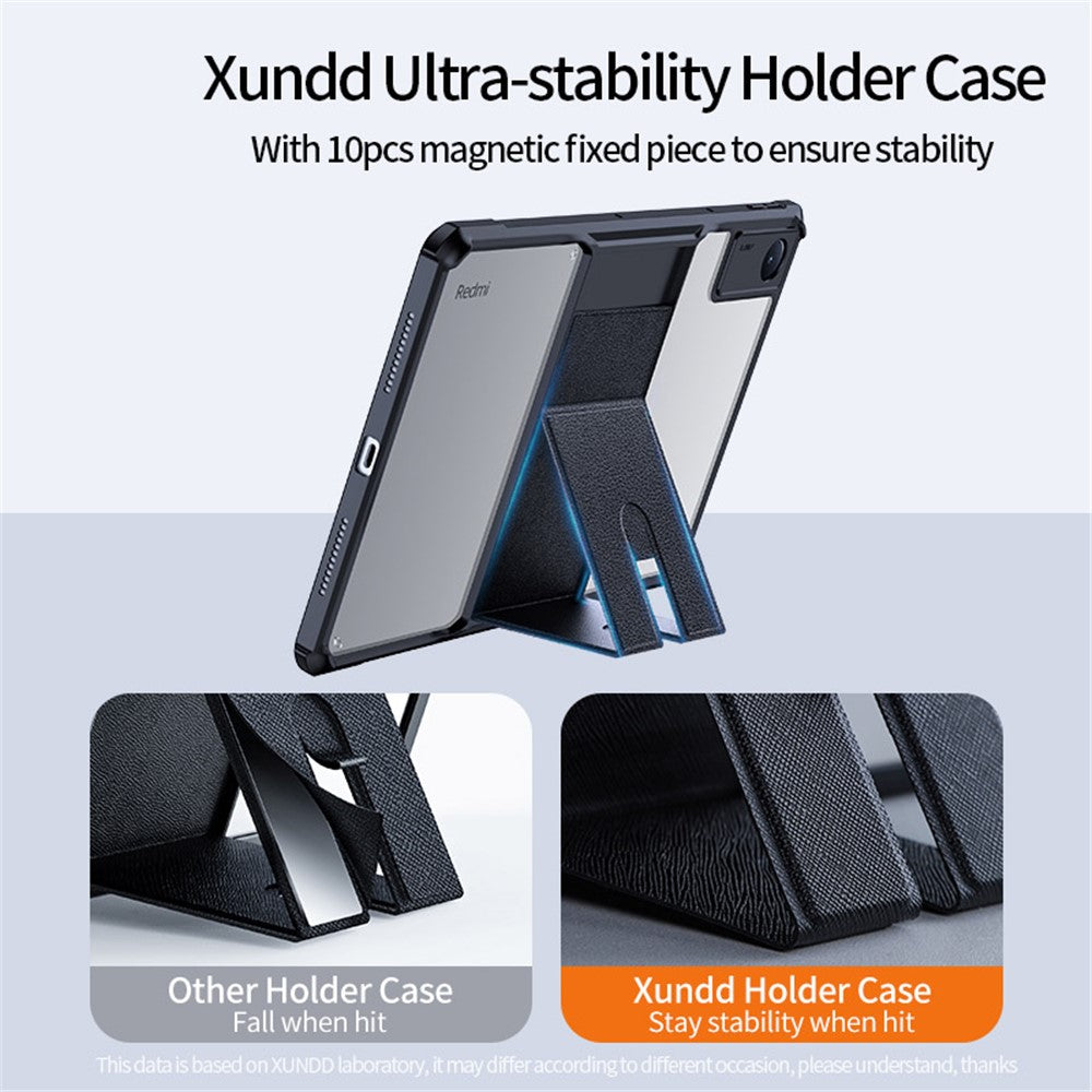 XUNDD For Xiaomi Redmi Pad Air Cushion Kickstand Tablet Case TPU + Acrylic Anti-drop Protective Cover