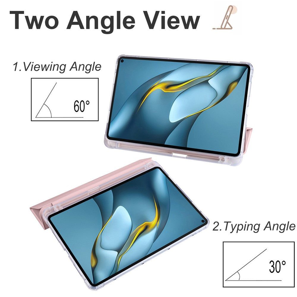 For Huawei MatePad 10.4 (2022) / (2020) Tri-Fold Stand Tablet Cover PU Leather Auto Sleep / Wake Smart Case with Pencil Holder