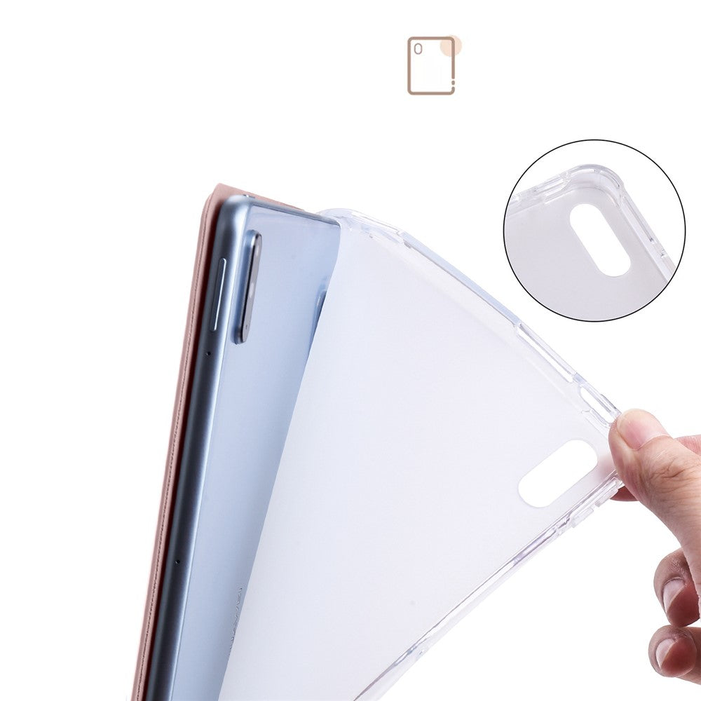 For Huawei MatePad 10.4 (2022) / (2020) Tri-Fold Stand Tablet Cover PU Leather Auto Sleep / Wake Smart Case with Pencil Holder