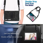 For Lenovo Tab P11 Pro Gen 2 Case Rotation Kickstand PC + Silicone Tablet Cover with Hand Strap / Shoulder Strap