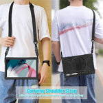 For Lenovo Tab P11 Pro Gen 2 Case Rotation Kickstand PC + Silicone Tablet Cover with Hand Strap / Shoulder Strap