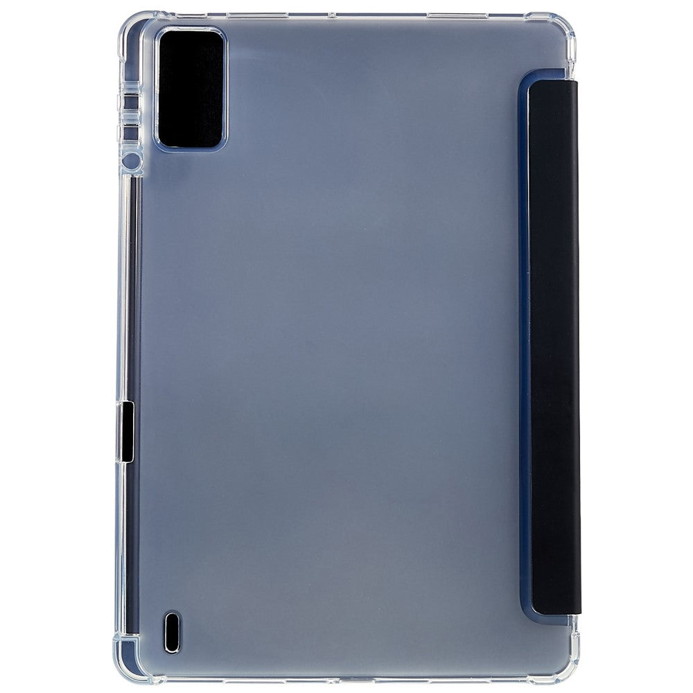 For Xiaomi Pad 5 Pro 12.4 (2022) Trifold Stand PU Leather Tablet Case Full Protection Matte TPU Back Cover