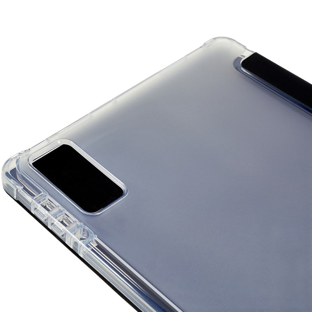 For Xiaomi Pad 5 Pro 12.4 (2022) Trifold Stand PU Leather Tablet Case Full Protection Matte TPU Back Cover