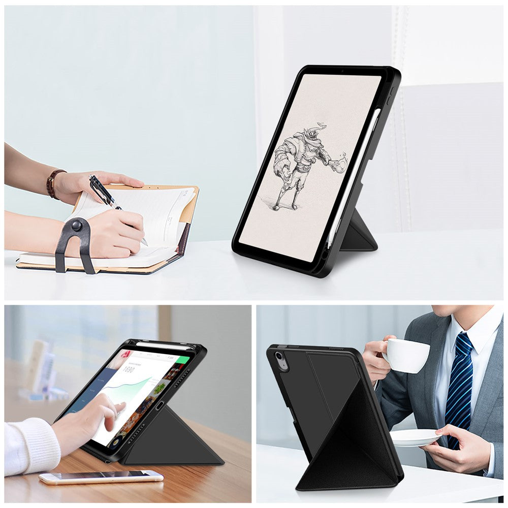 Til iPad (2025) / 10.9 (2022) Origami Stand PU-læder Tablet Etui Auto Wake / Sleep Penholder Beskyttelsescover