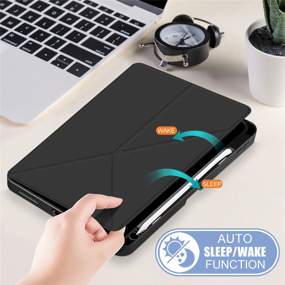 Til iPad (2025) / 10.9 (2022) Origami Stand PU-læder Tablet Etui Auto Wake / Sleep Penholder Beskyttelsescover