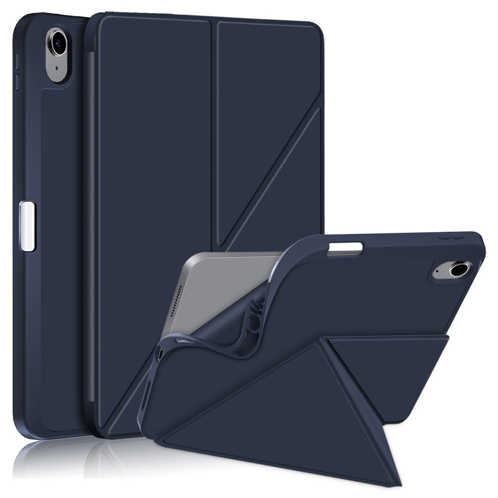 Til iPad (2025) / 10.9 (2022) Origami Stand PU-læder Tablet Etui Auto Wake / Sleep Penholder Beskyttelsescover