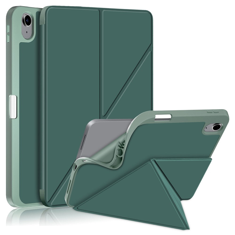 Til iPad (2025) / 10.9 (2022) Origami Stand PU-læder Tablet Etui Auto Wake / Sleep Penholder Beskyttelsescover
