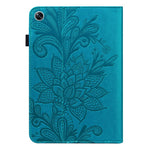For Oppo Pad Air Flower Imprinting Tablet Protective Case PU Leather Shockproof Adjustable Stand Wallet Cover with Elastic Band