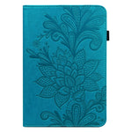 For Oppo Pad Air Flower Imprinting Tablet Protective Case PU Leather Shockproof Adjustable Stand Wallet Cover with Elastic Band