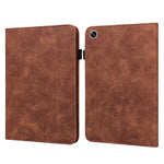 For Oppo Pad Air Flower Imprinting Tablet Protective Case PU Leather Shockproof Adjustable Stand Wallet Cover with Elastic Band