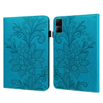 Flower Imprinting Tablet Cover for Xiaomi Redmi Pad, Supporting Stand Wallet PU Leather + Inner TPU Protective Case