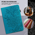 Flower Imprinting Tablet Cover for Xiaomi Redmi Pad, Supporting Stand Wallet PU Leather + Inner TPU Protective Case