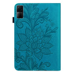 Flower Imprinting Tablet Cover for Xiaomi Redmi Pad, Supporting Stand Wallet PU Leather + Inner TPU Protective Case
