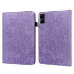 Flower Imprinting Tablet Cover for Xiaomi Redmi Pad, Supporting Stand Wallet PU Leather + Inner TPU Protective Case