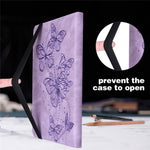 For Oppo Pad Air PU Leather Card Holder Protective Cover Butterfly Imprinted Tablet Foldable Stand Case with Elastic Band