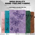 For Oppo Pad Air PU Leather Card Holder Protective Cover Butterfly Imprinted Tablet Foldable Stand Case with Elastic Band