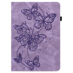 For Oppo Pad Air PU Leather Card Holder Protective Cover Butterfly Imprinted Tablet Foldable Stand Case with Elastic Band