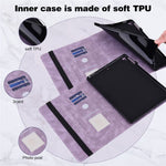 For Oppo Pad Air PU Leather Card Holder Protective Cover Butterfly Imprinted Tablet Foldable Stand Case with Elastic Band