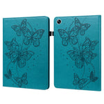 For Oppo Pad Air PU Leather Card Holder Protective Cover Butterfly Imprinted Tablet Foldable Stand Case with Elastic Band
