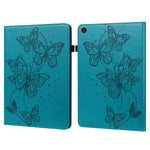 For Lenovo Tab M10 (Gen 3) TB-328FU / TB-328XU PU Leather Drop-proof Tablet Cover Butterfly Imprinted Foldable Stand Card Holder Shell with Elastic Band