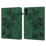 For Xiaomi Redmi Pad Butterfly Imprinted PU Leather Card Holder Protective Cover Foldable Stand Anti-drop Case with Elastic Band