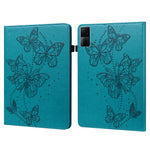 For Xiaomi Redmi Pad Butterfly Imprinted PU Leather Card Holder Protective Cover Foldable Stand Anti-drop Case with Elastic Band