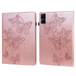 For Xiaomi Redmi Pad Butterfly Imprinted PU Leather Card Holder Protective Cover Foldable Stand Anti-drop Case with Elastic Band