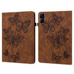 For Xiaomi Redmi Pad Butterfly Imprinted PU Leather Card Holder Protective Cover Foldable Stand Anti-drop Case with Elastic Band