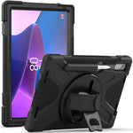 Lenovo Tab P11 Pro Gen 2 / Tab P11 Pro 2022 Stöd PC + Silikon Surfplatta Skal 360 Graders Rotation Handrem Stötsäkert Robust Skyddsfodral