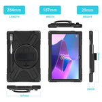 Lenovo Tab P11 Pro Gen 2 / Tab P11 Pro 2022 Stöd PC + Silikon Surfplatta Skal 360 Graders Rotation Handrem Stötsäkert Robust Skyddsfodral