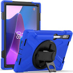 Lenovo Tab P11 Pro Gen 2 / Tab P11 Pro 2022 Stöd PC + Silikon Surfplatta Skal 360 Graders Rotation Handrem Stötsäkert Robust Skyddsfodral