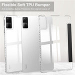 For Xiaomi Redmi Pad Trifold Stand PU Leather Tablet Case Anti-drop Transparent TPU Back Cover