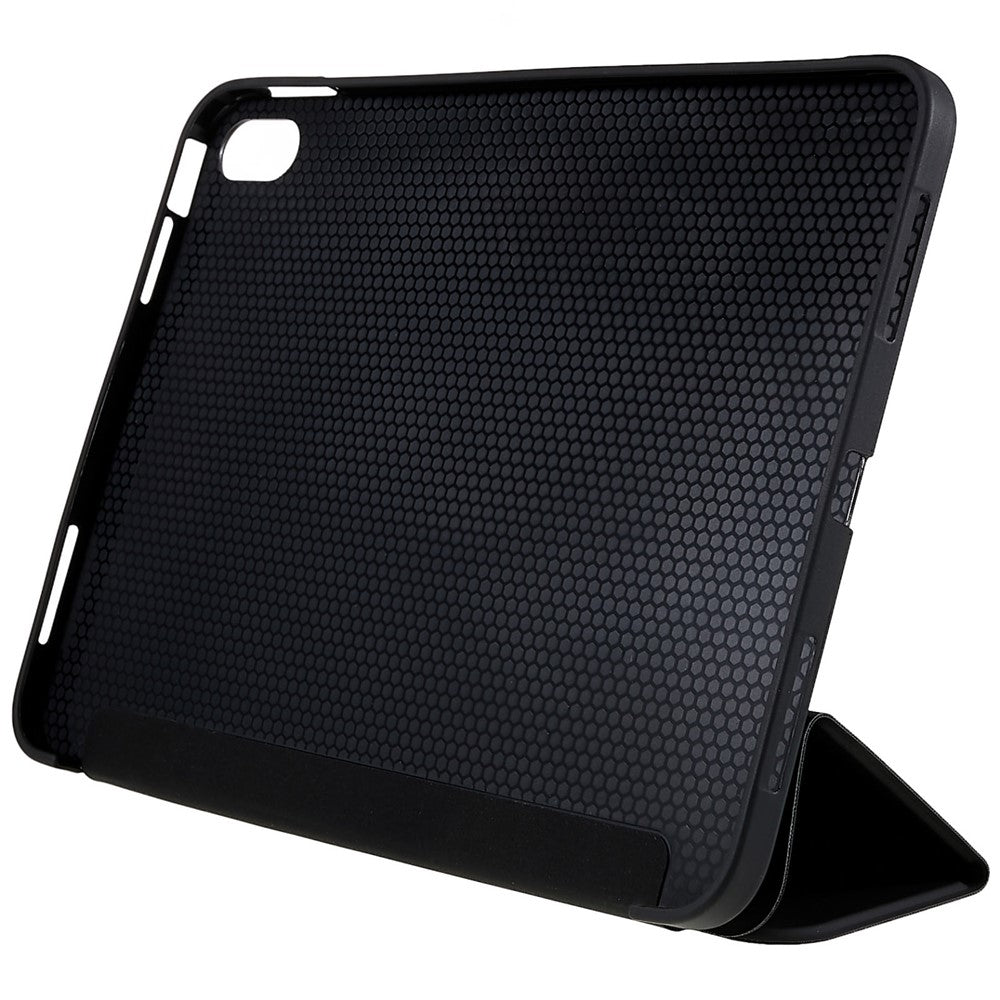 For iPad (2025) / 10.9 (2022) PU Leather Tri-Fold Stand Tablet Case Full Protection Inner TPU Honeycomb Heat Dissipation Cover