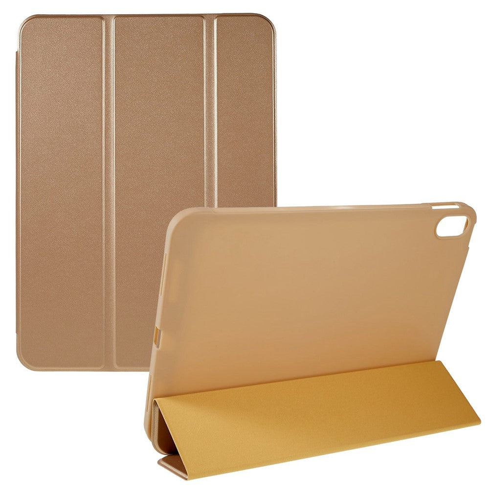 For iPad (2025) / 10.9 (2022) PU Leather Tri-Fold Stand Tablet Case Full Protection Inner TPU Honeycomb Heat Dissipation Cover