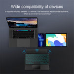 For Huawei MatePad 10.4 (2020) / (2022) Leather Case + Bluetooth-compatible Keyboard with Backlight Trackpad
