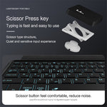 For Huawei MatePad 10.4 (2020) / (2022) Leather Case + Bluetooth-compatible Keyboard with Backlight Trackpad